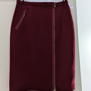 J. Crew Zipper Wool Skirt